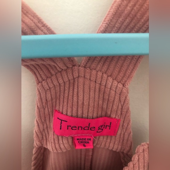 EUC,Trende Girl, Size 8, Dusty Rose Corduroy Dress with Buttons down the front - Picture 2 of 5
